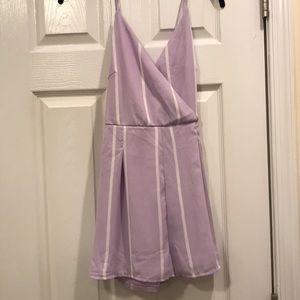 Purple Striped Romper